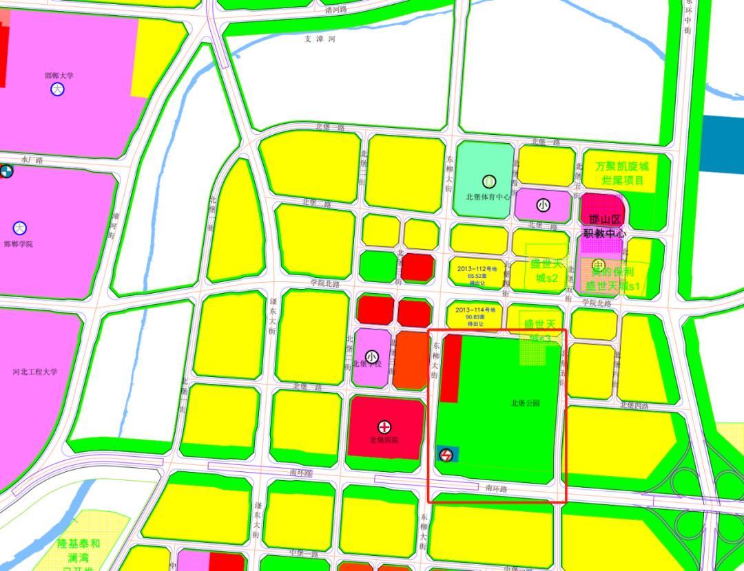 丨规划图 信息来源于邯郸市自然资源和规划局除此之外,项目北侧一路之